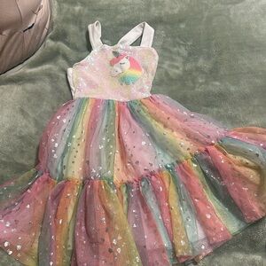 6 year old colorful unicorn dress.